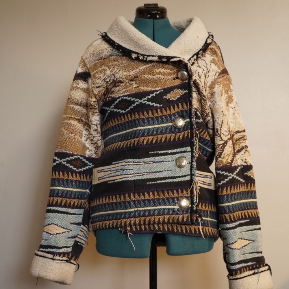 Stock Exchange Blanket Jacket with Horse Design